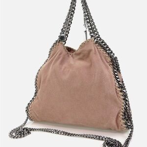 Stella McCartney Blush Suede Chain Shoulder Bag